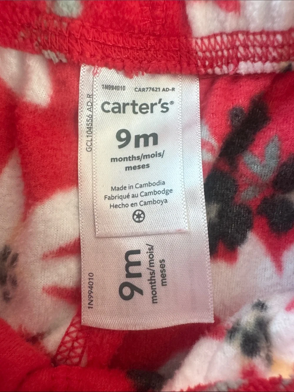Carter's Red Floral Long-Sleeve Pajama Set for Kids